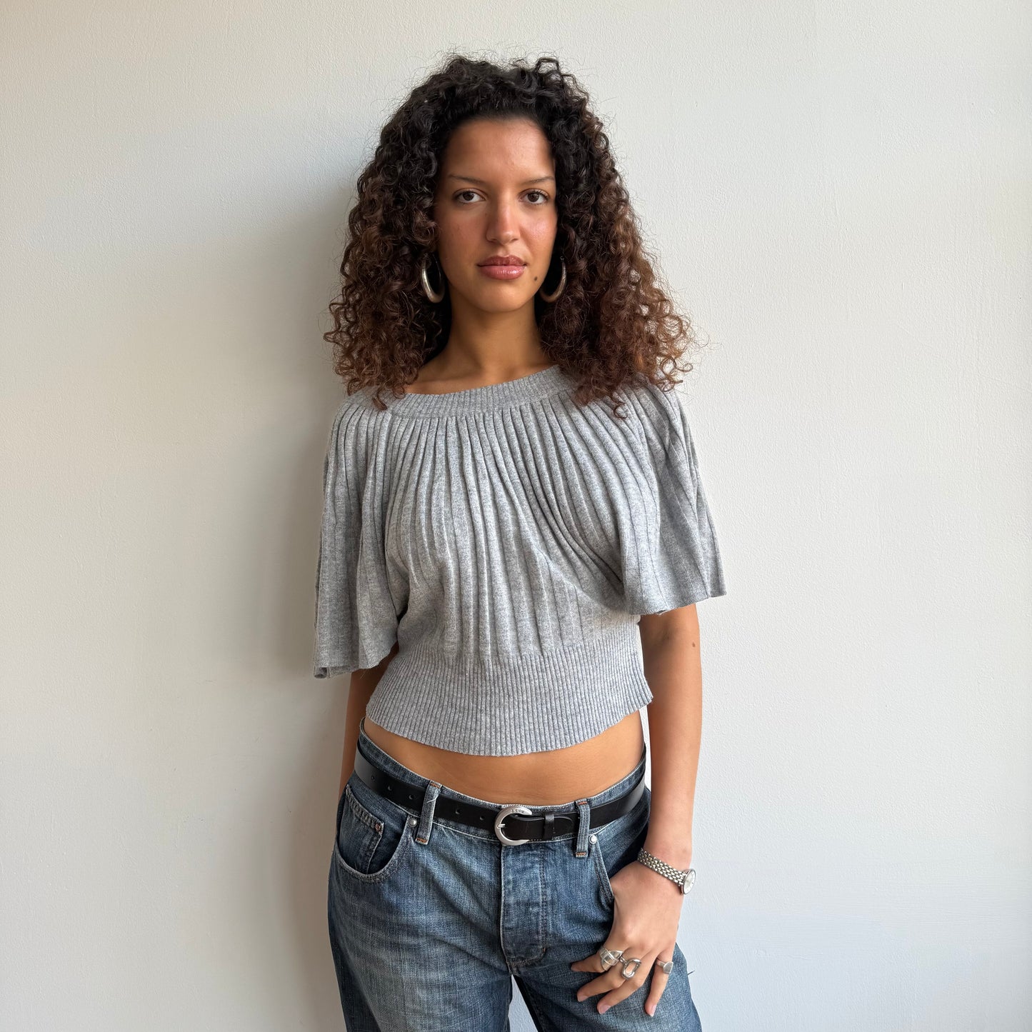 Light grey batwing knit - Size S