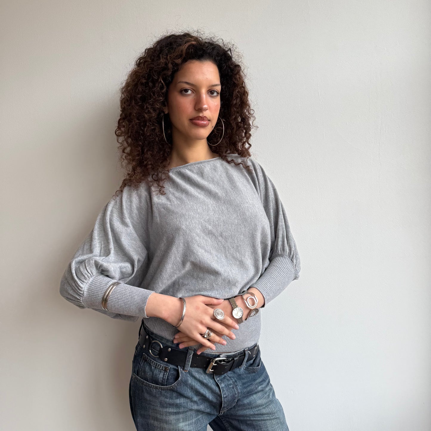 Grey slouchy knit - Size M