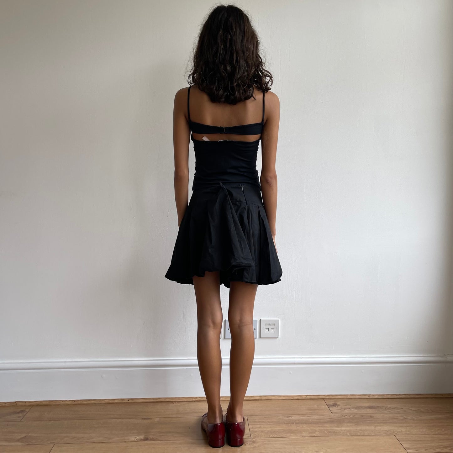 Black bubble mini skirt - Size S/M