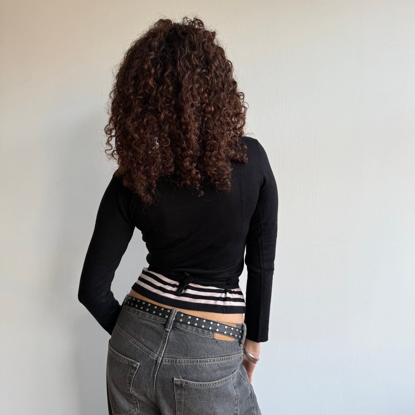Striped ballet wrap knit - Size S