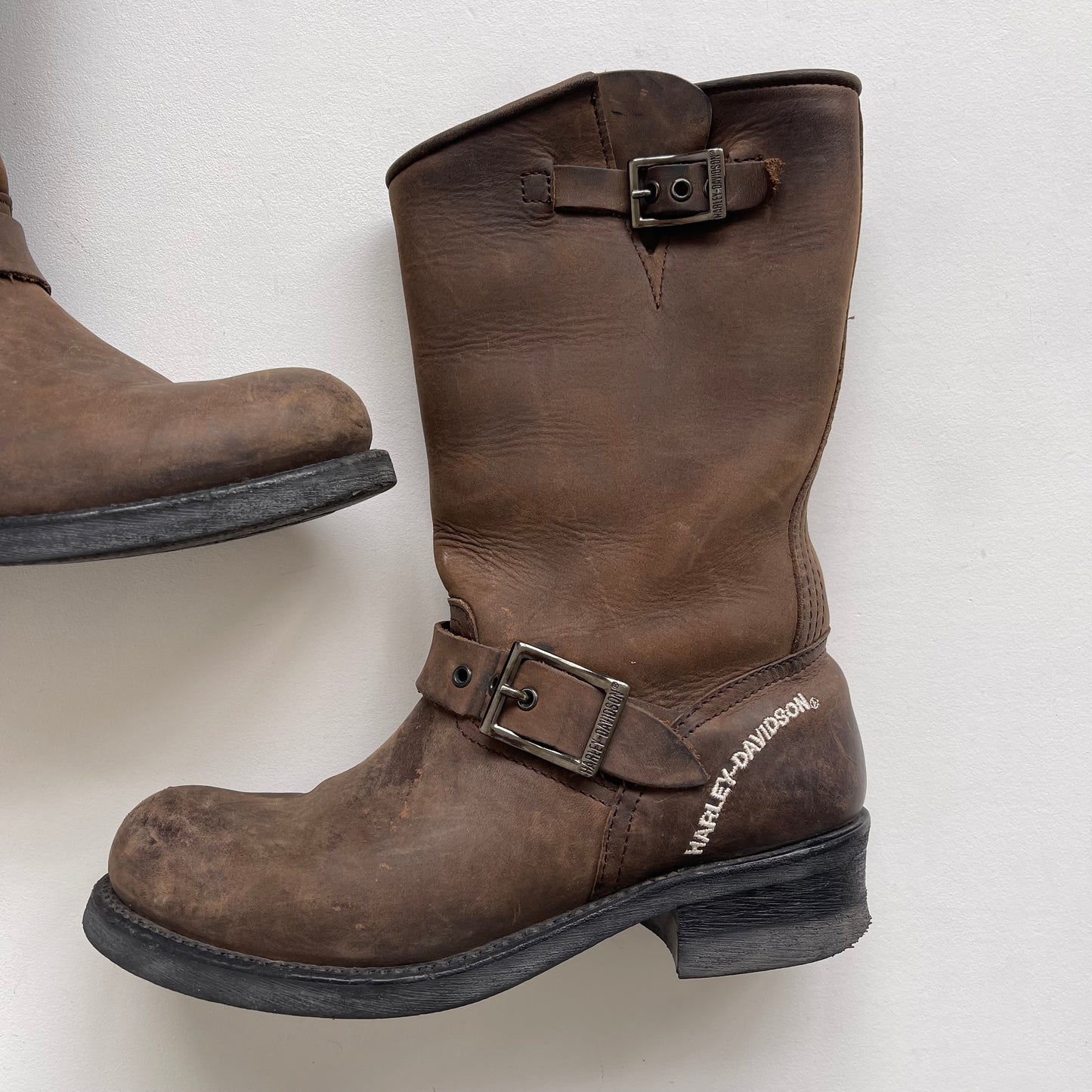Brown Harley Davidson boots - Size UK6/EU39
