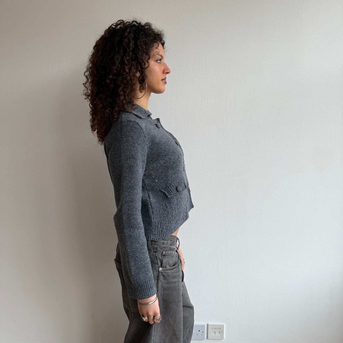 Grey pea-knit - Size S
