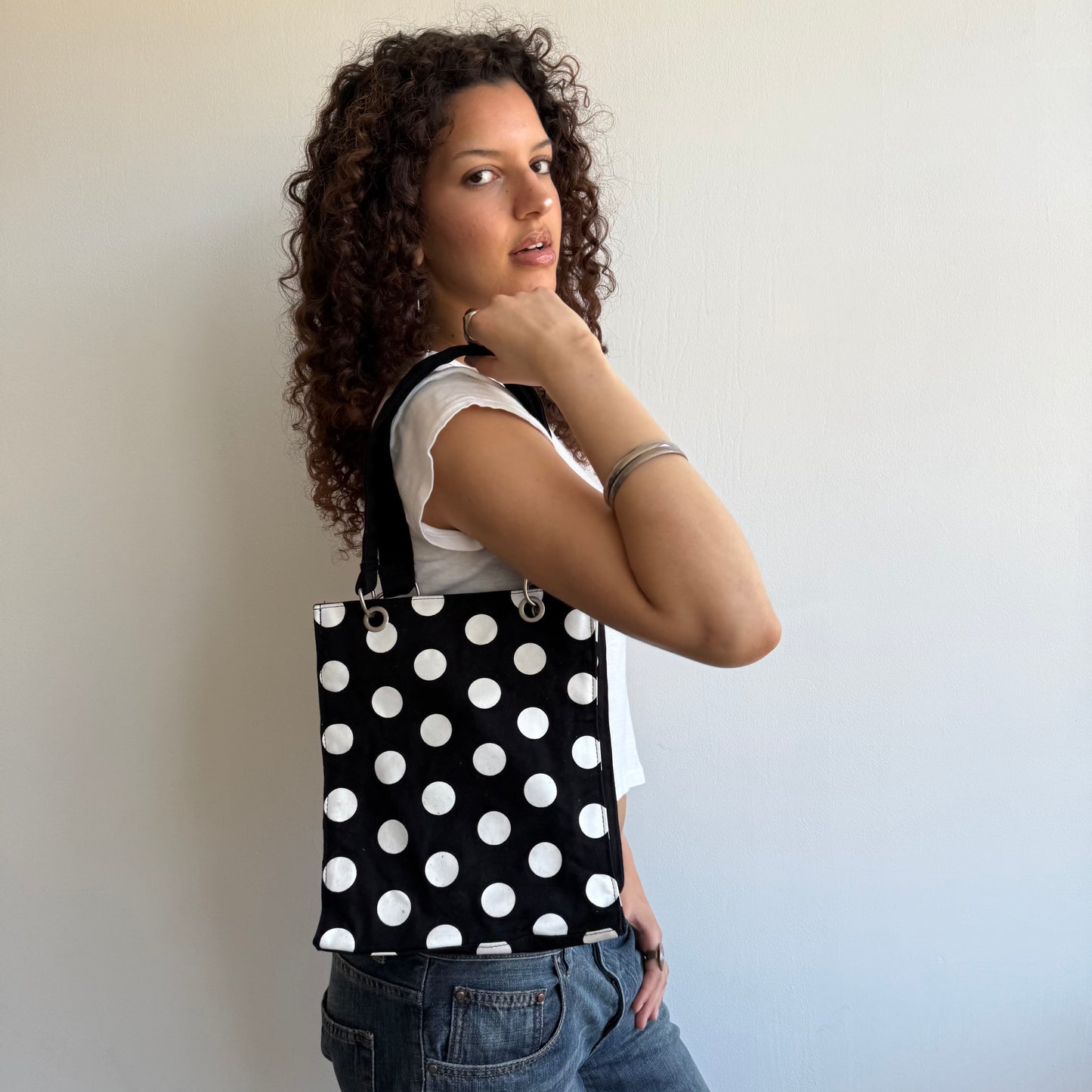 Polka dot handbag