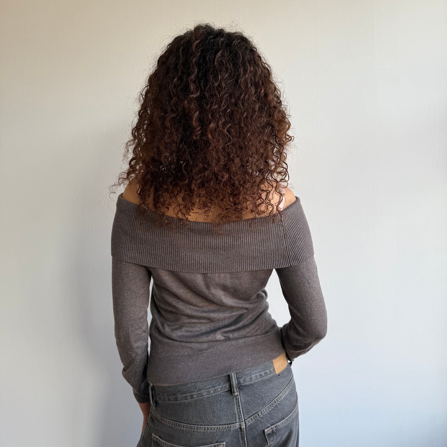 Brown bardot knit - Size S/M