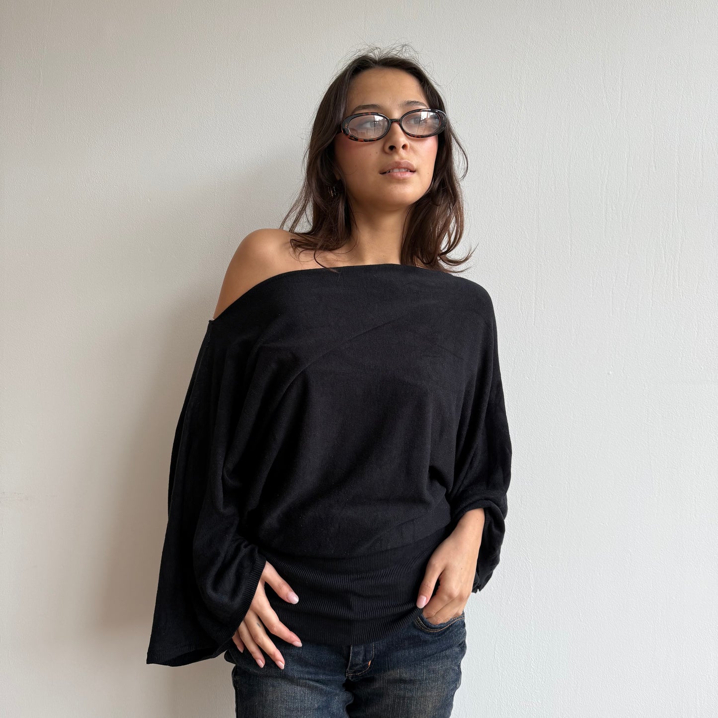Black slouchy knit - Size M