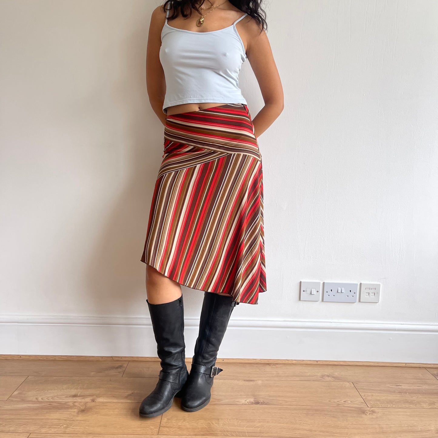 Morgan striped midi skirt - Size S