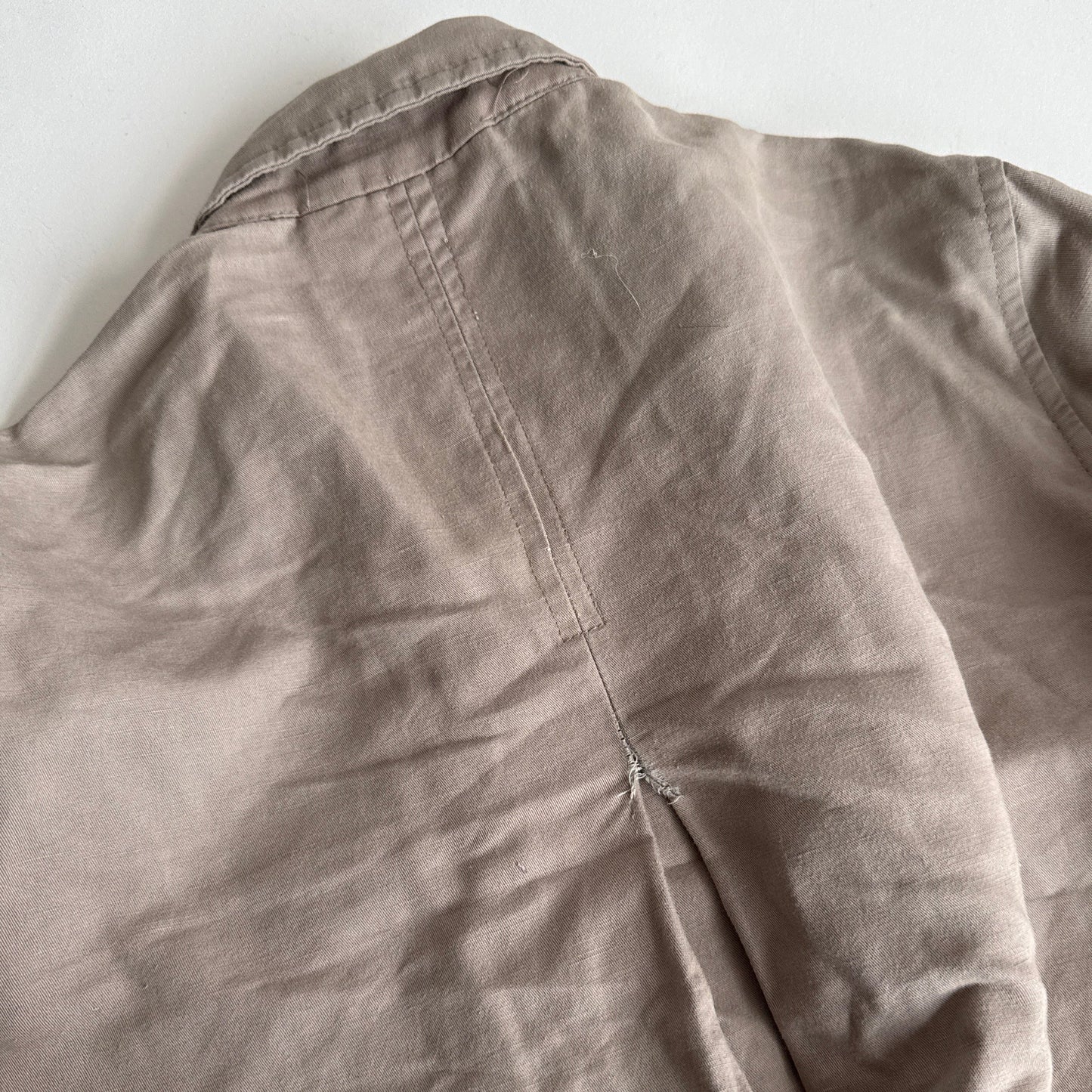 Beige moto peacoat - Size S