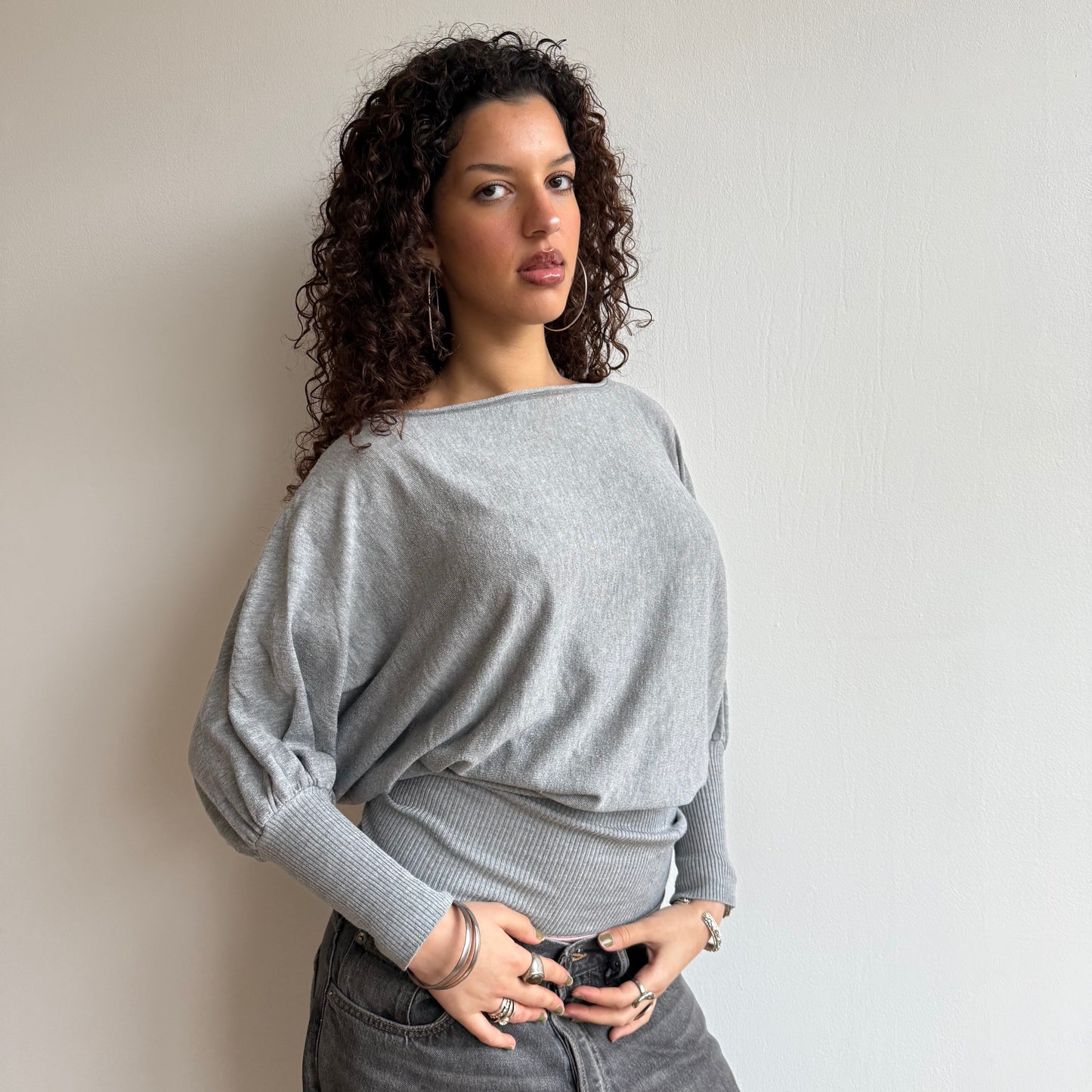 Grey slouchy knit - Size M