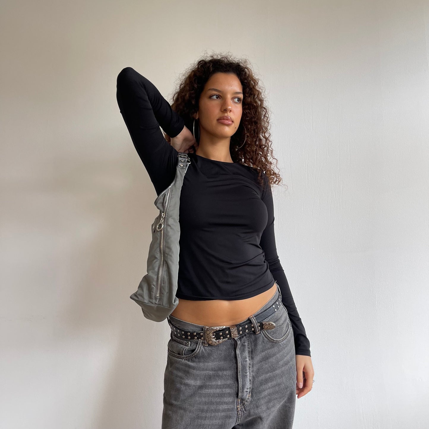 Grey gorpcore bag
