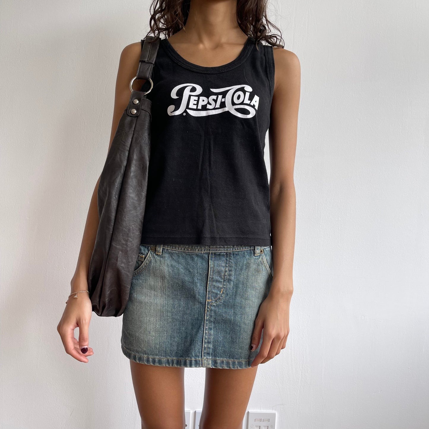 Black Pepsi cami - Size S