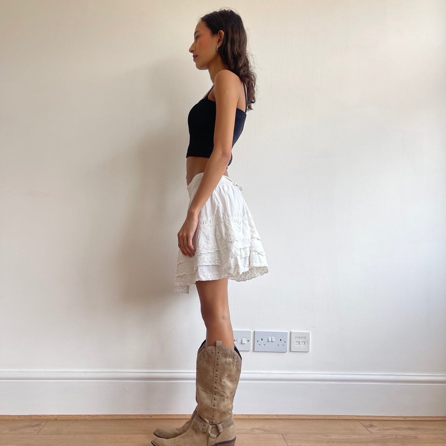 Brown cowboy boots - Size UK6