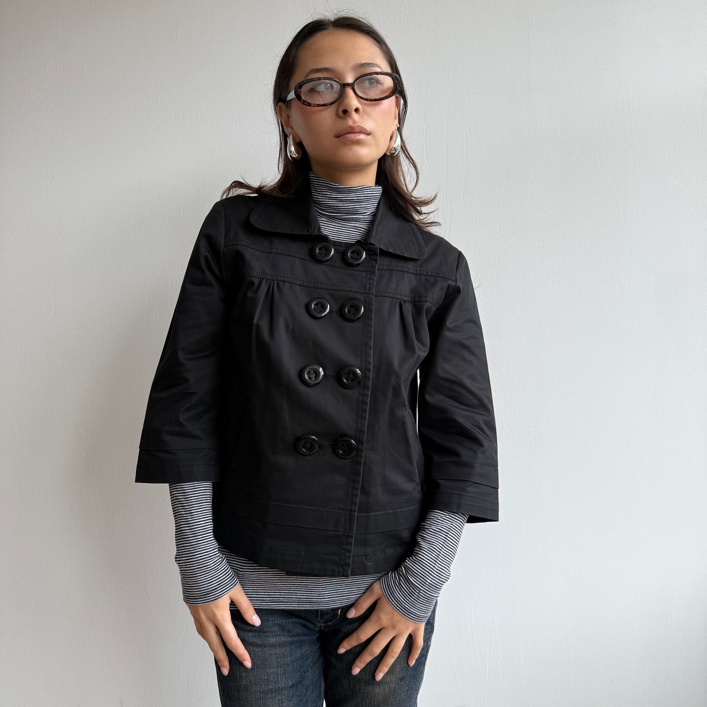 Black peacoat - Size S