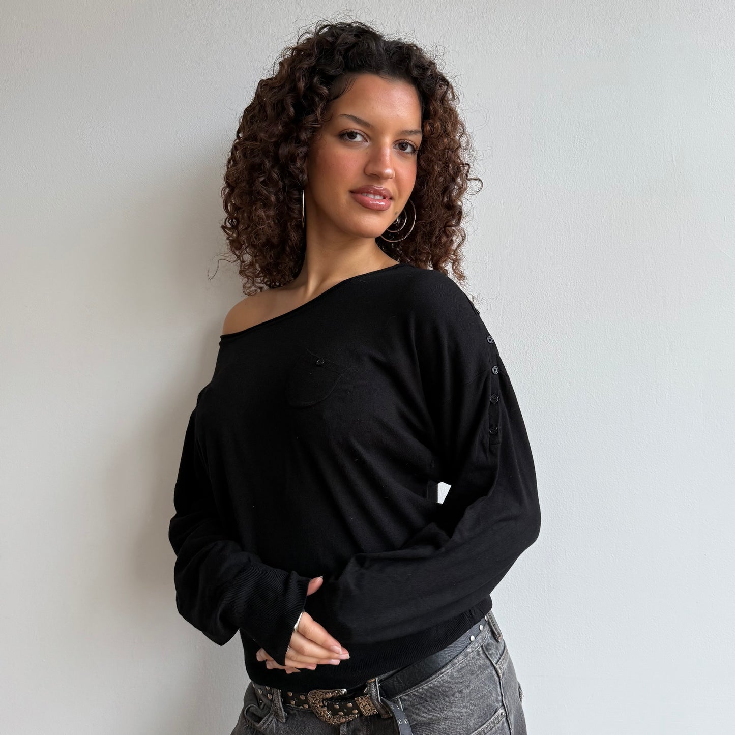 Black slouchy knit - Size S