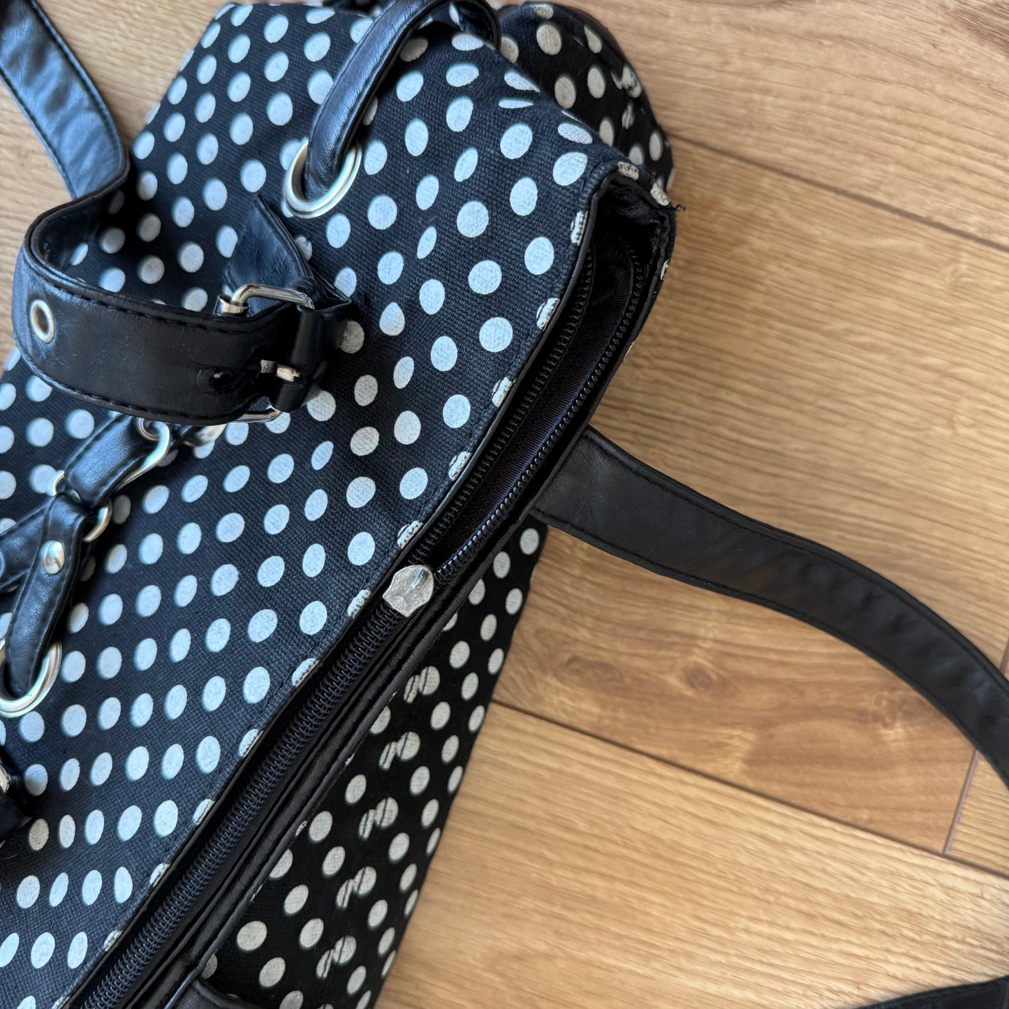 Polka dot tote bag