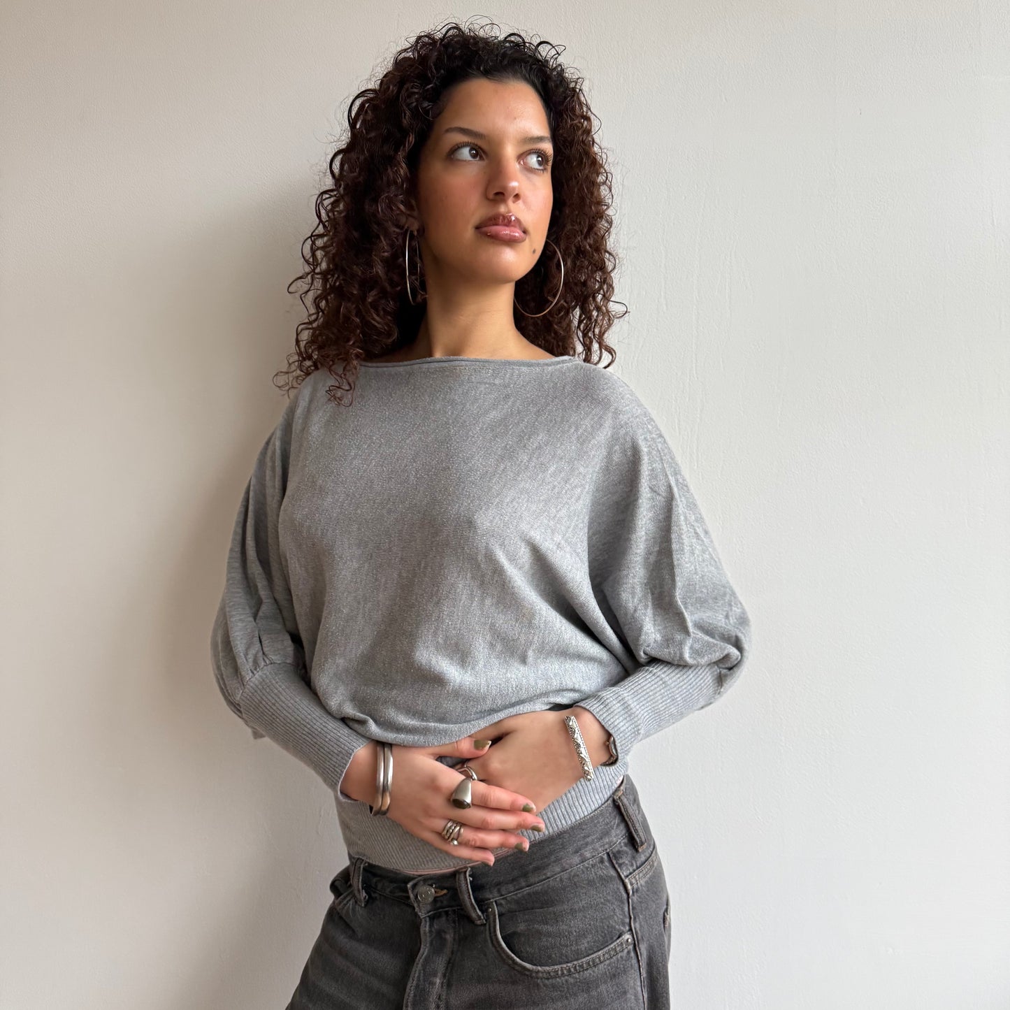 Grey slouchy knit - Size M
