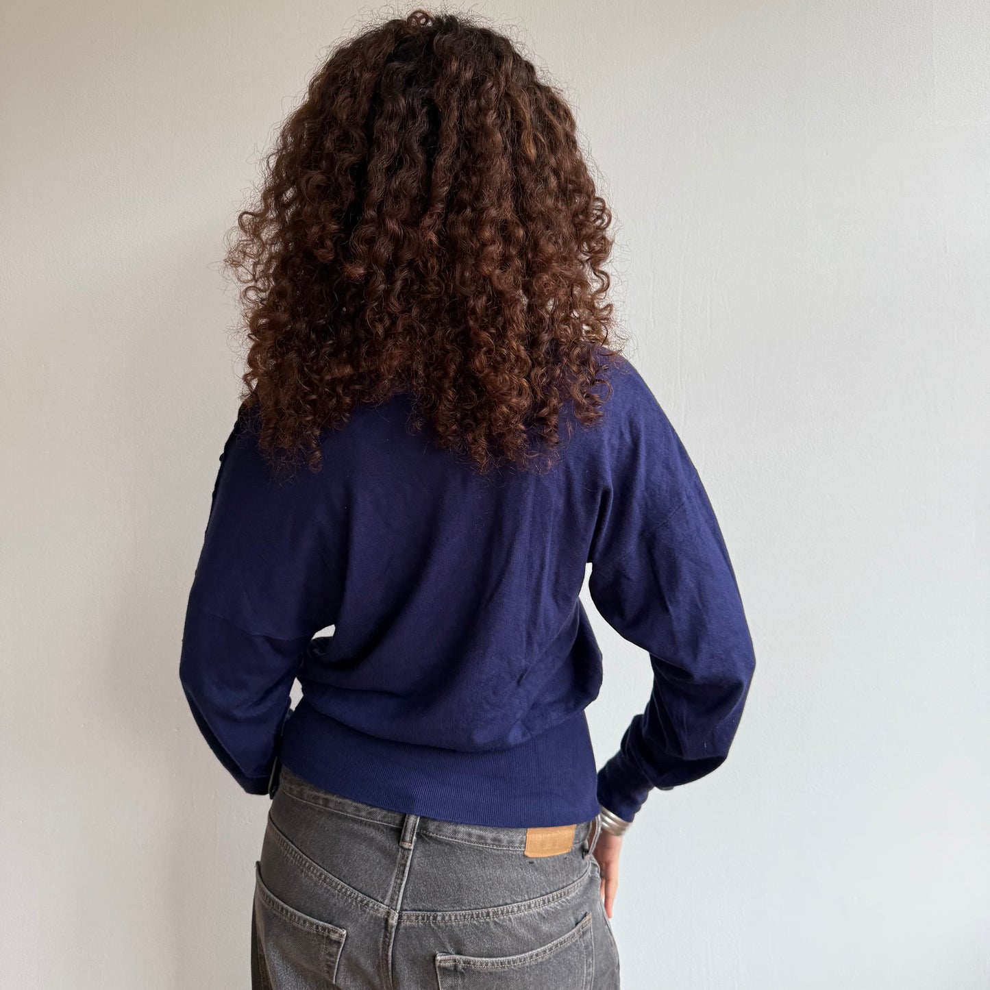 Blue slouchy knit jumper - Size S