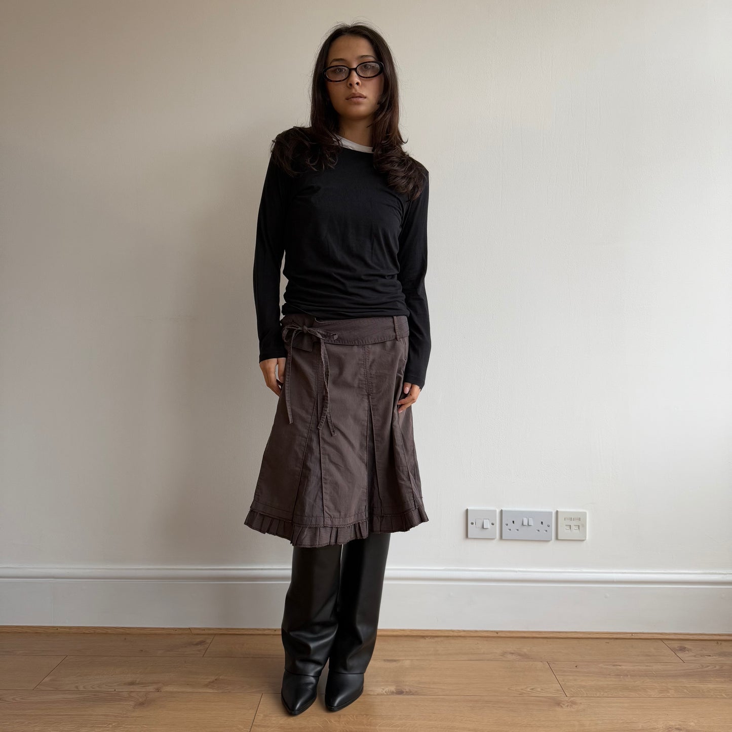 Brown cargo skirt - Size S