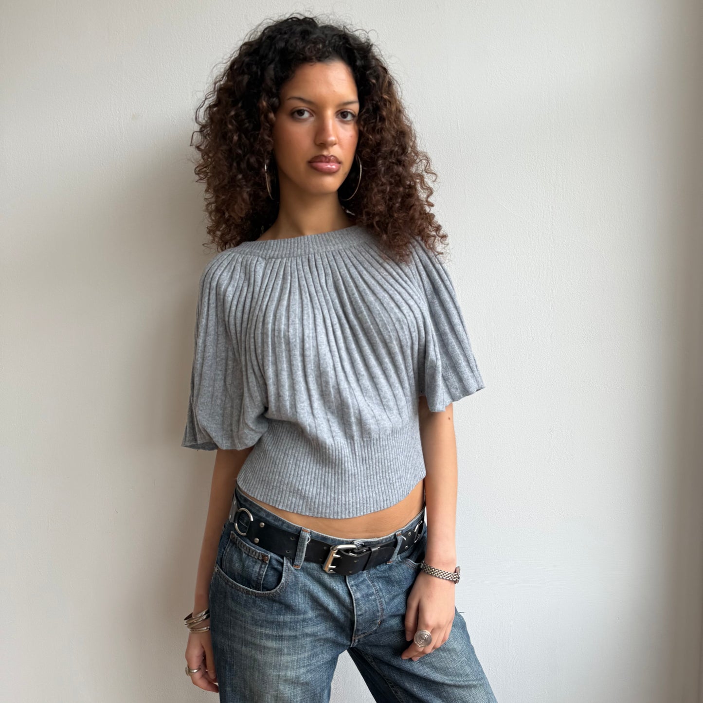 Light grey batwing knit - Size S