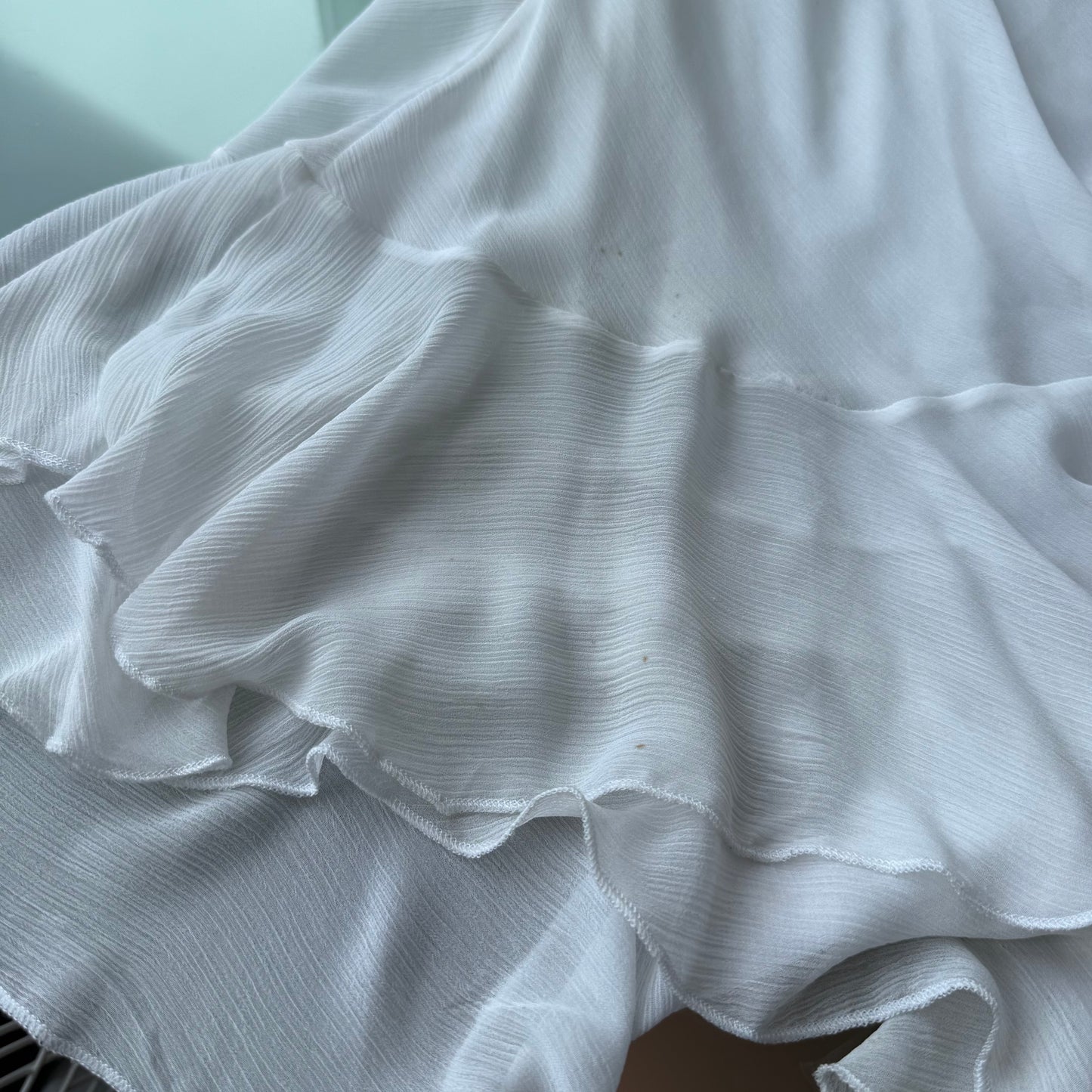 White ruffle dress - Size S
