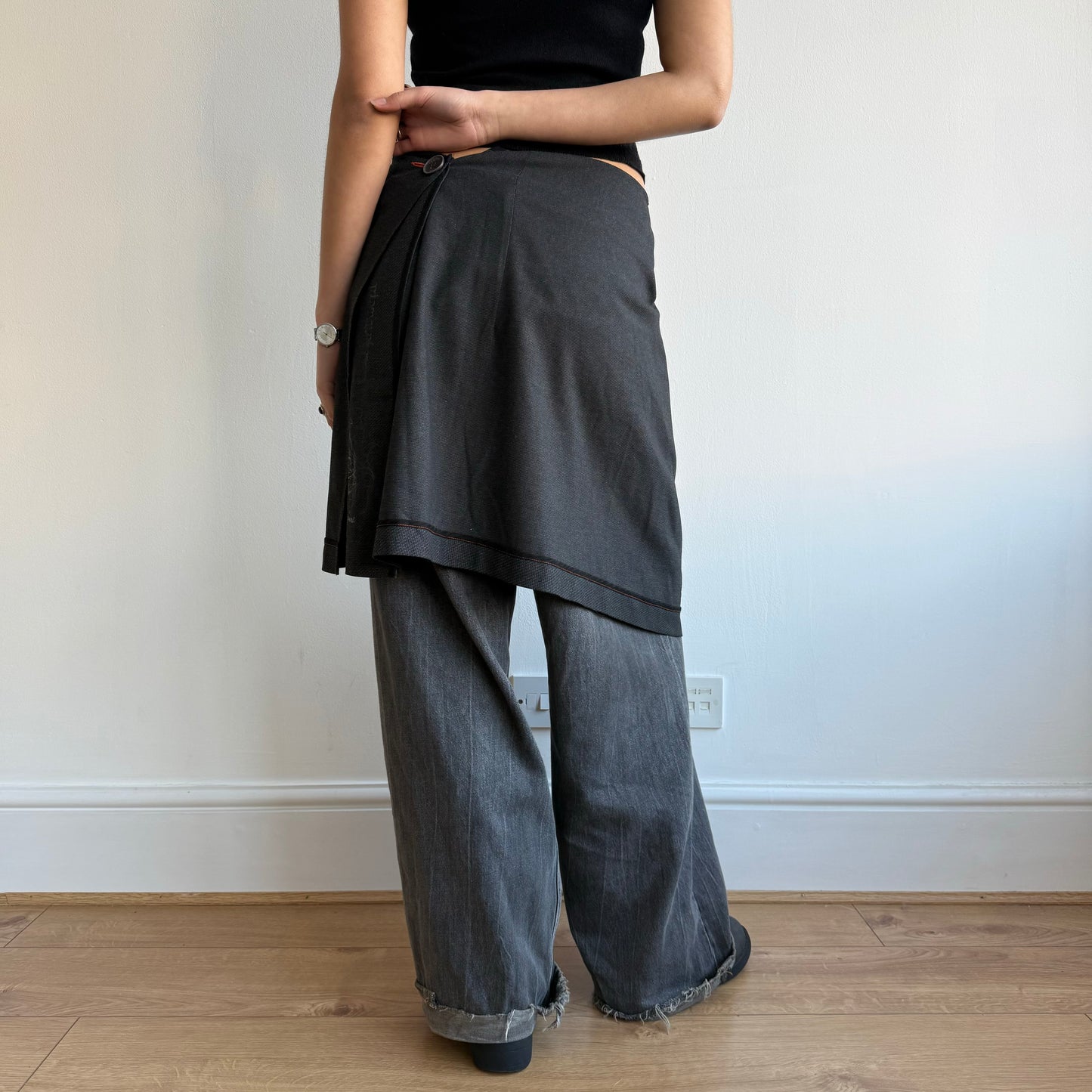 Cop copine grey wrap skirt - Size S