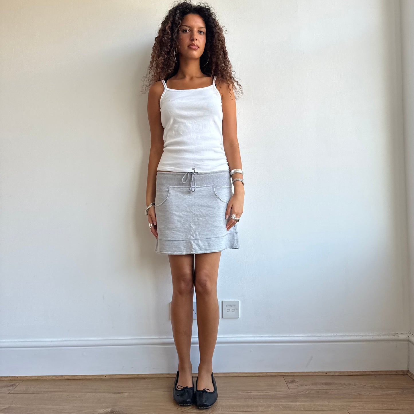 Grey sporty mini skirt - Size M