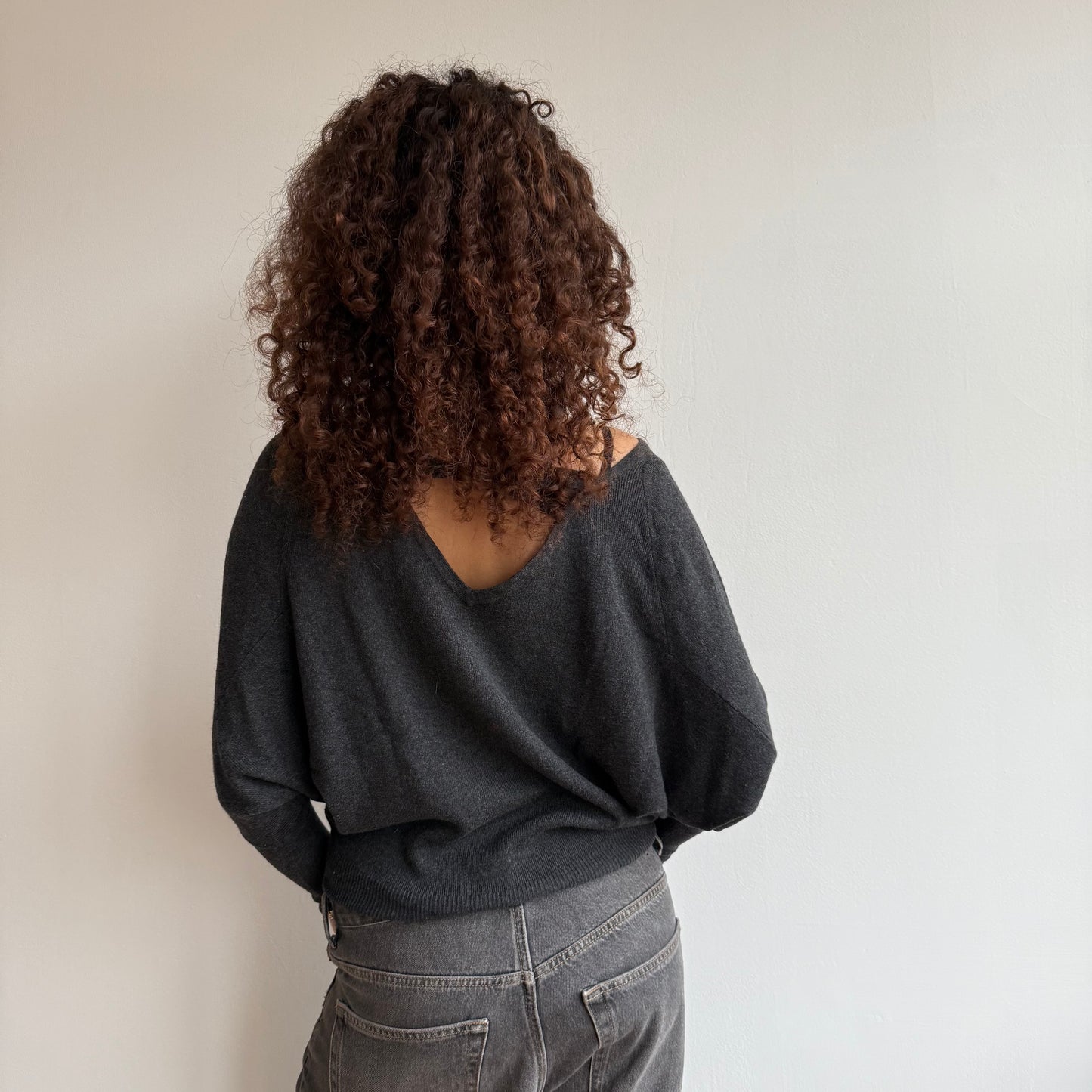 Grey batwing knit - Size S