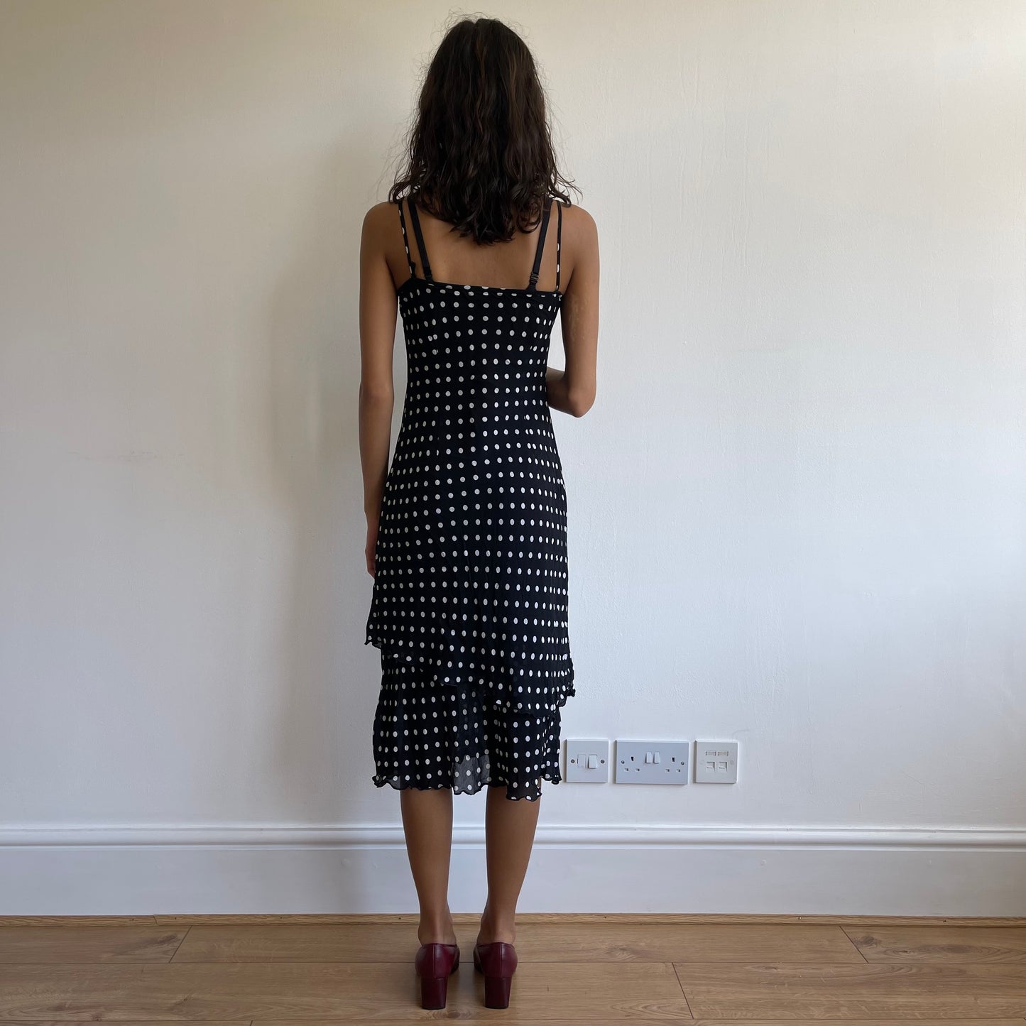 Chiffon polka dot cami dress - Size S