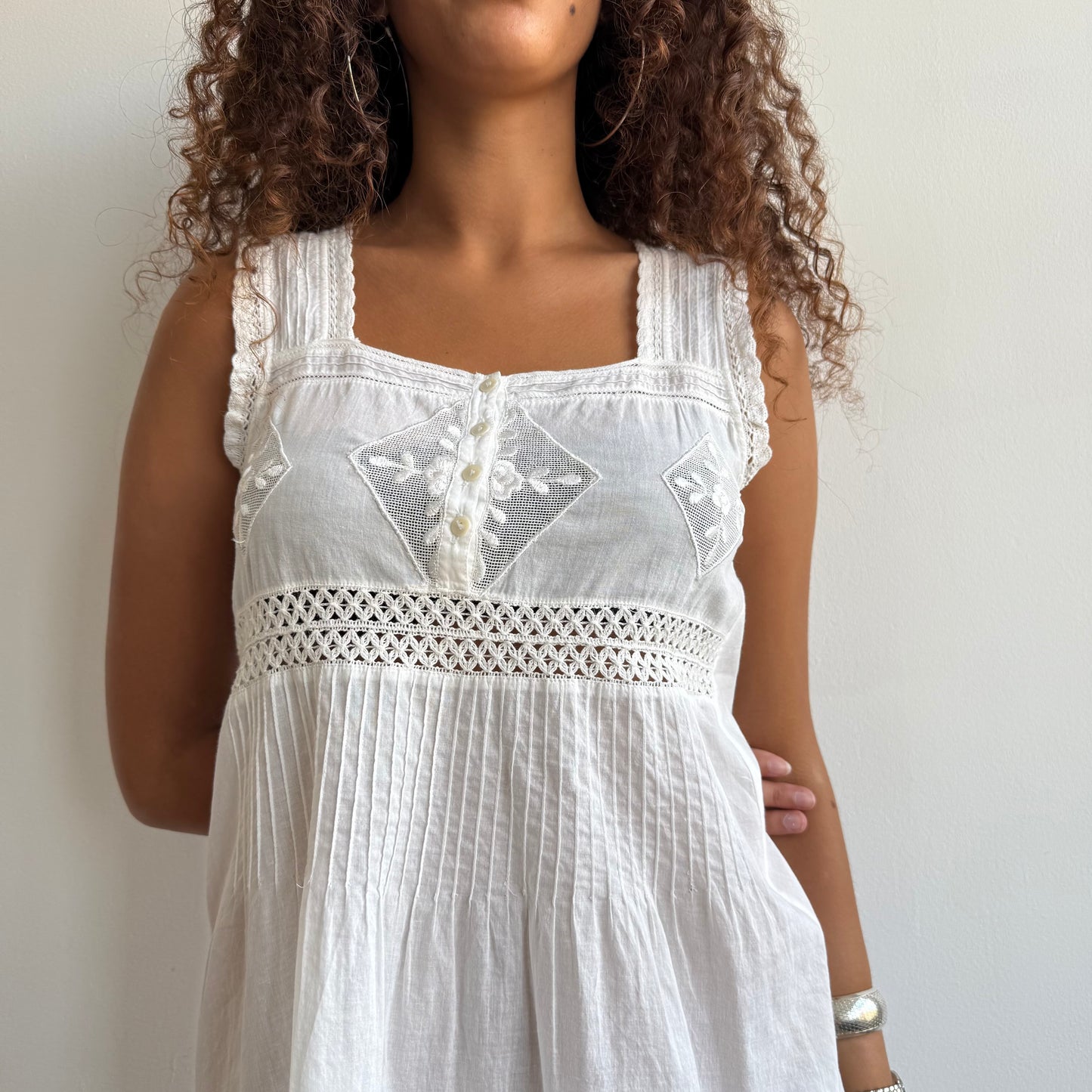 White lace babydoll dress - Size S