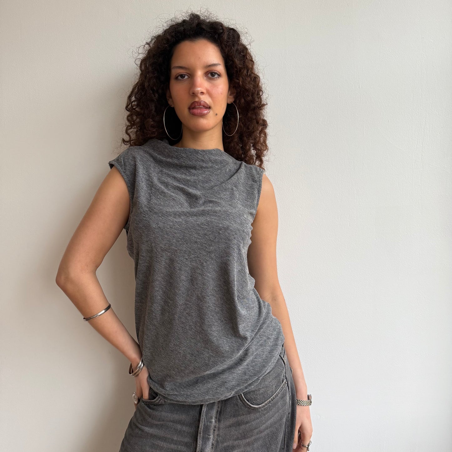 Grey asymmetric top - Size M