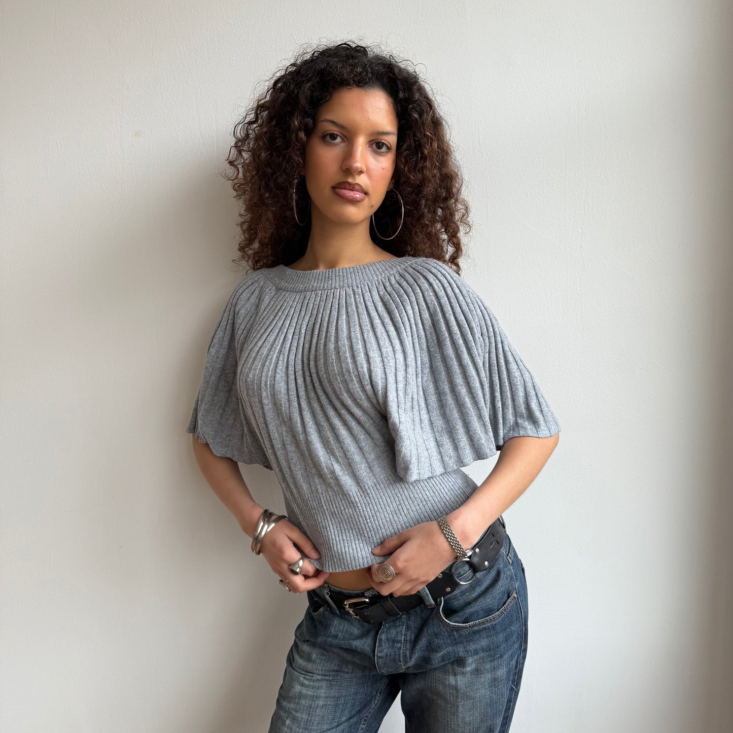 Light grey batwing knit - Size S