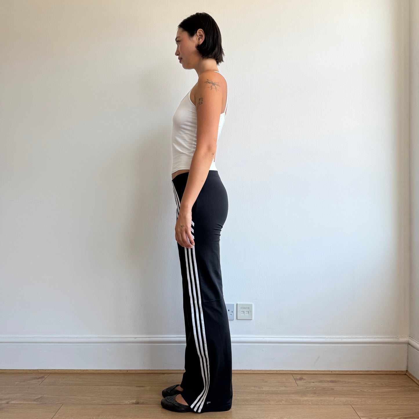 Adidas striped flared yoga pants- Size M