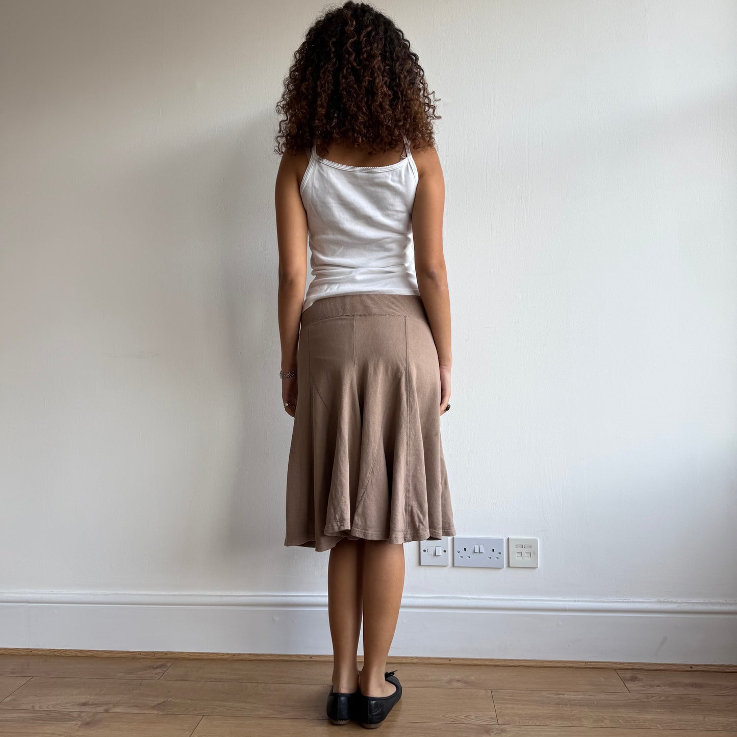 Brown cargo sweatshirt skirt - Size S