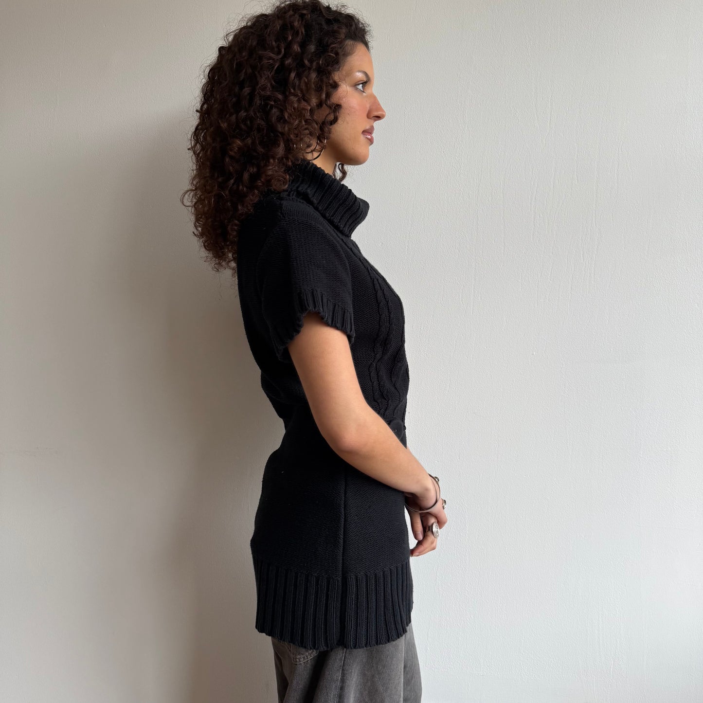 Black knit dress - Size M