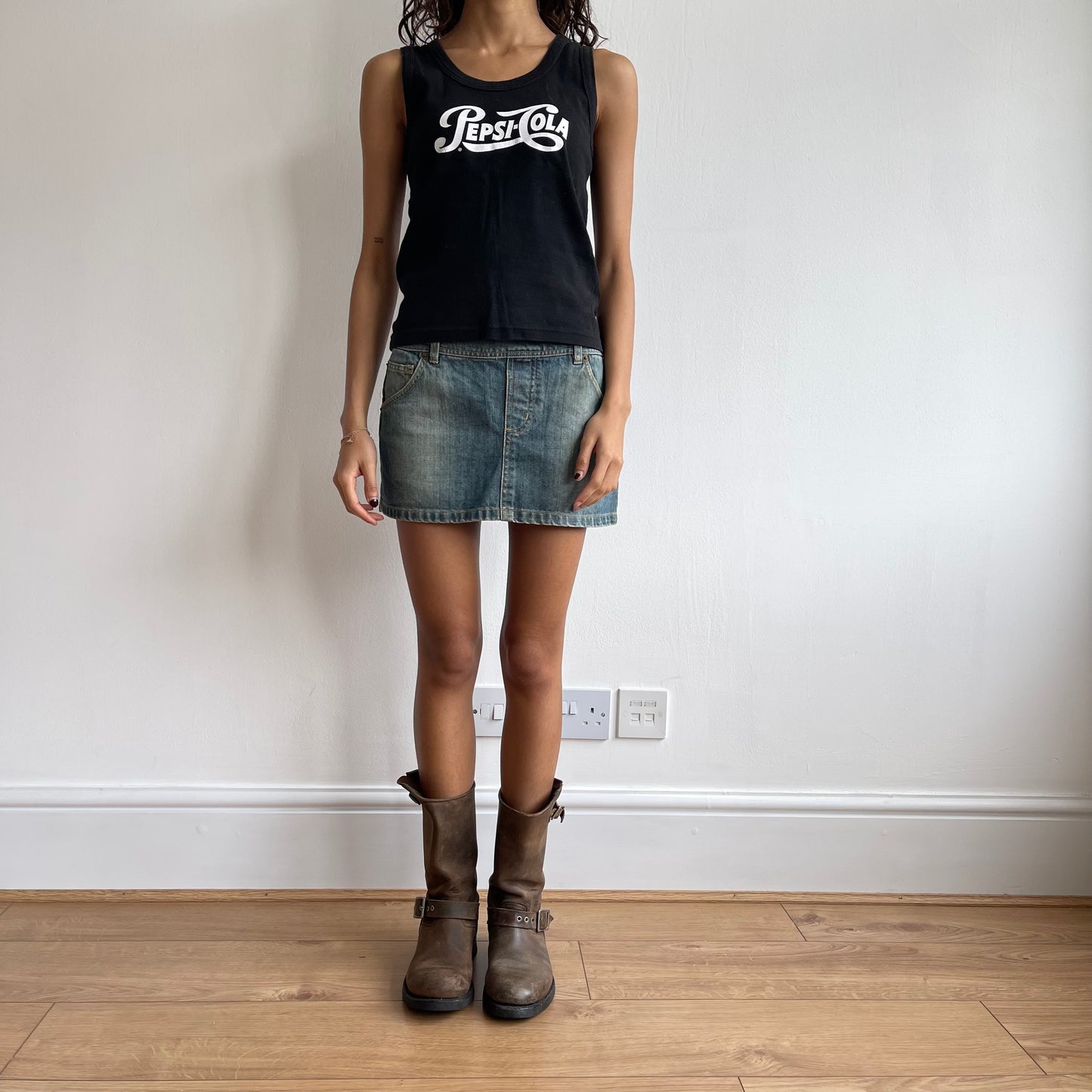 Black Pepsi cami - Size S