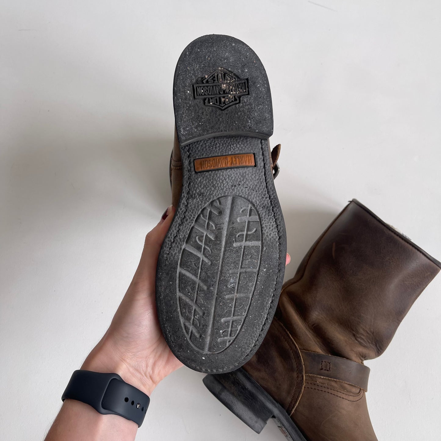 Brown Harley Davidson boots - Size UK5