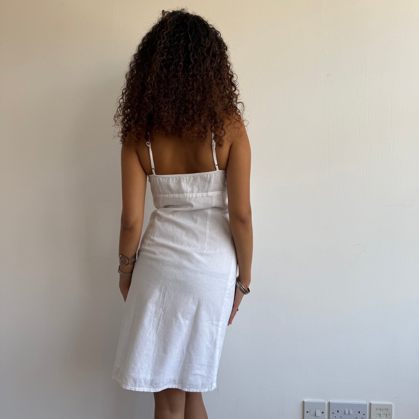 White milkmaid dress - Size S
