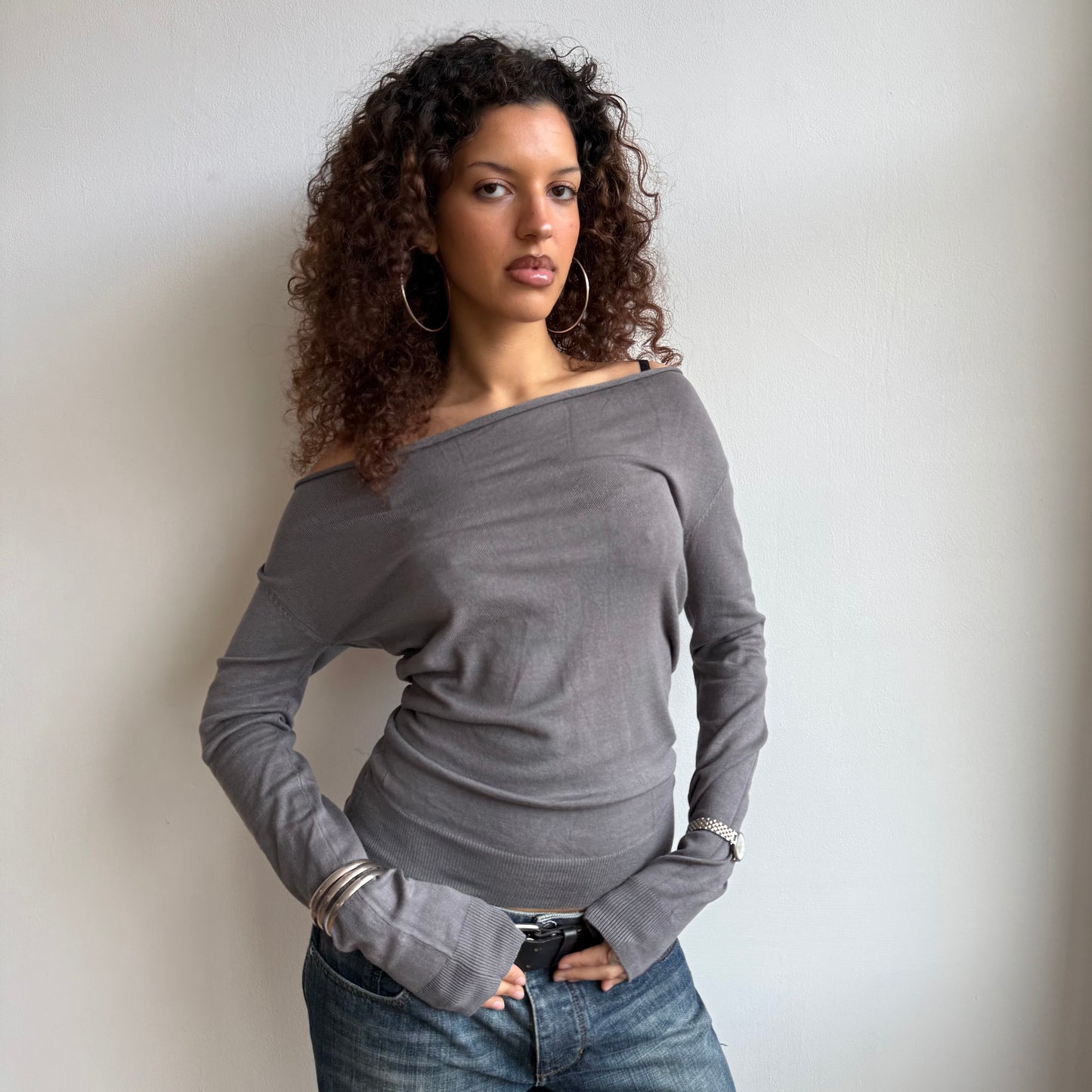 Taupe slouchy knit - Size S
