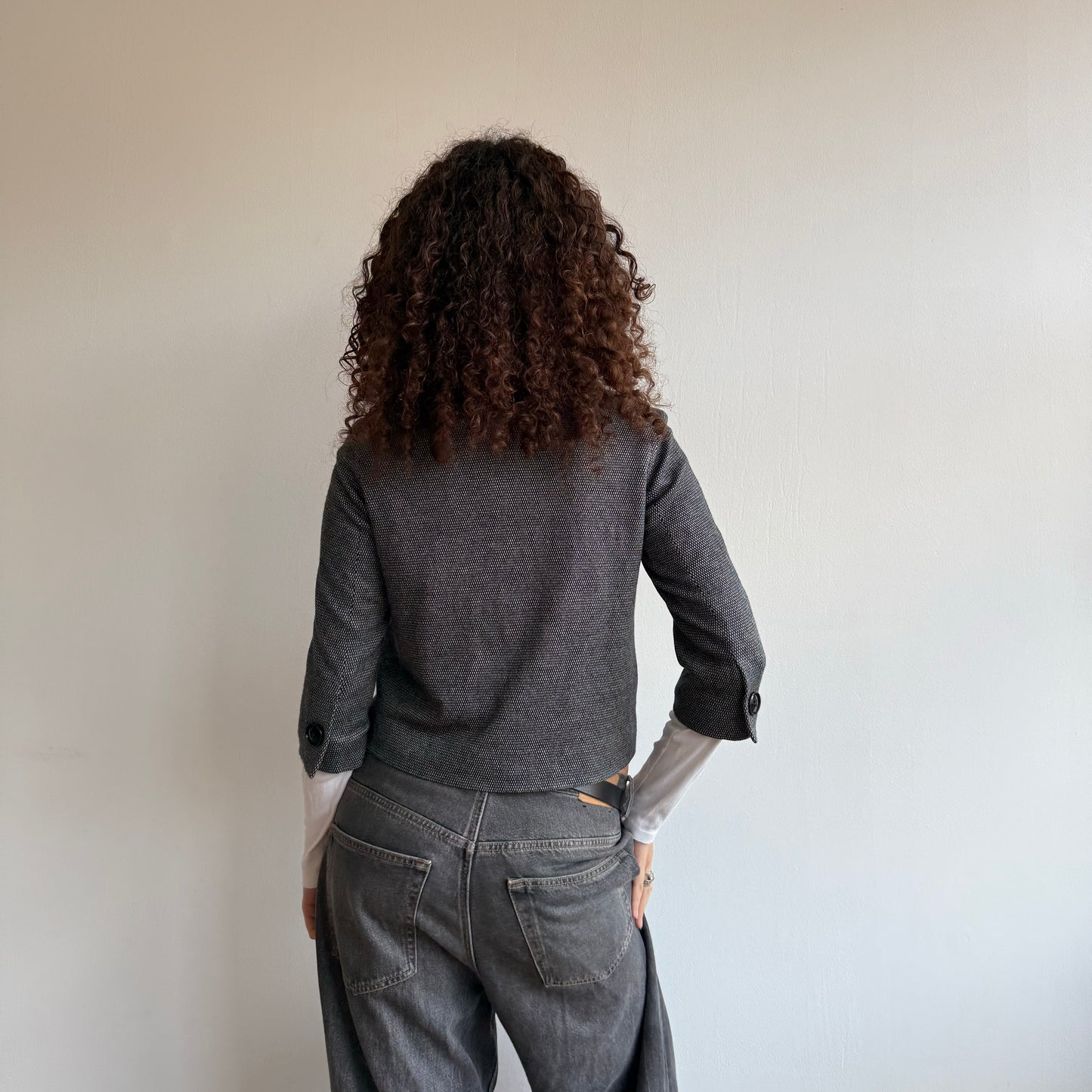 Grey peacoat - Size S