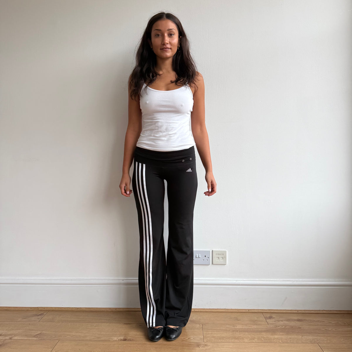 Adidas black 3-stripe yoga pants - Size XS/S