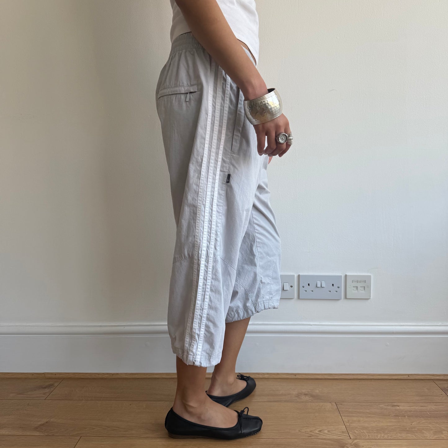 Light grey Adidas capris - Size M