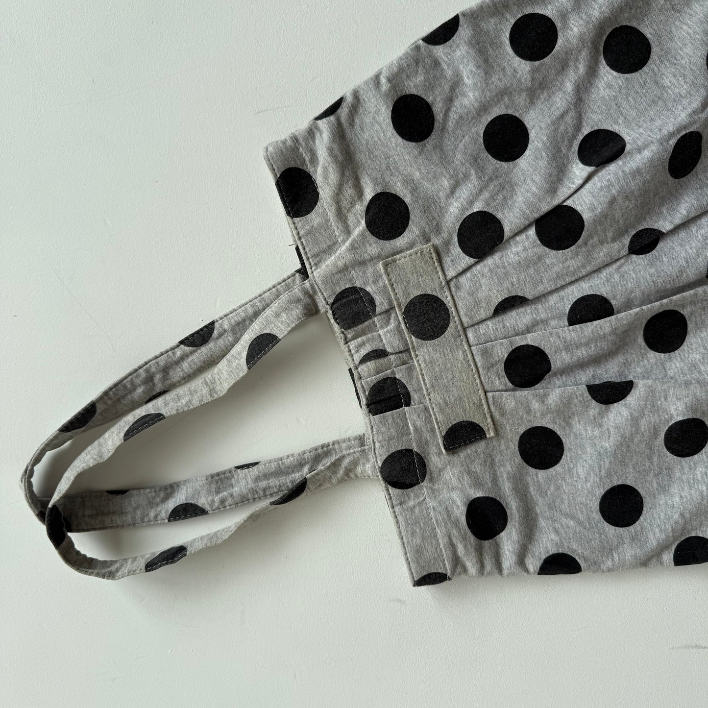Grey polka dot tote bag