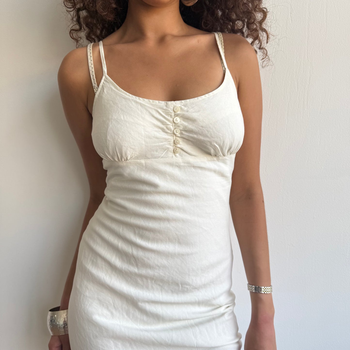 Cream milkmaid dress - Size S