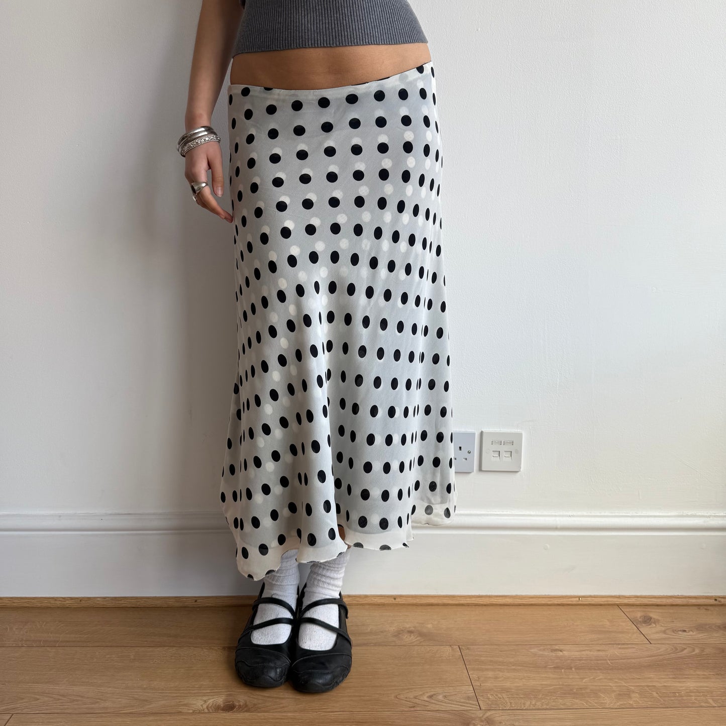 Reversible polka dot skirt - Size M