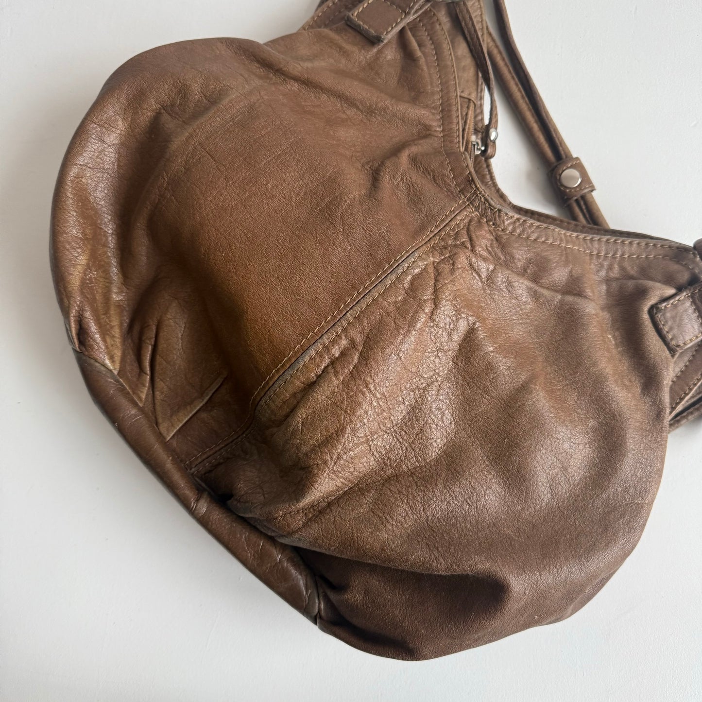 Brown slouchy bag