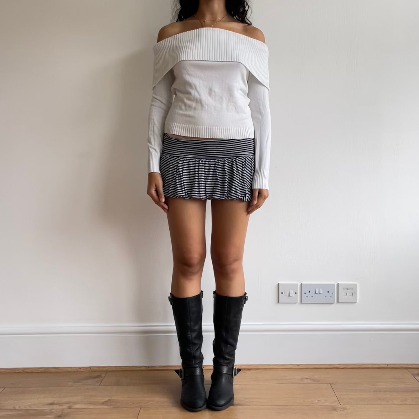 Black and grey bubble skirt - Size XS