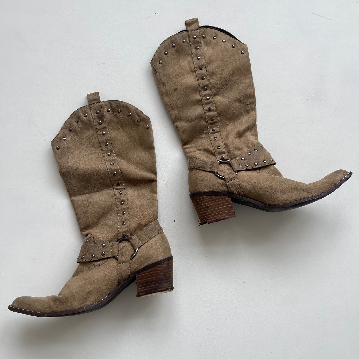 Brown cowboy boots - Size UK6