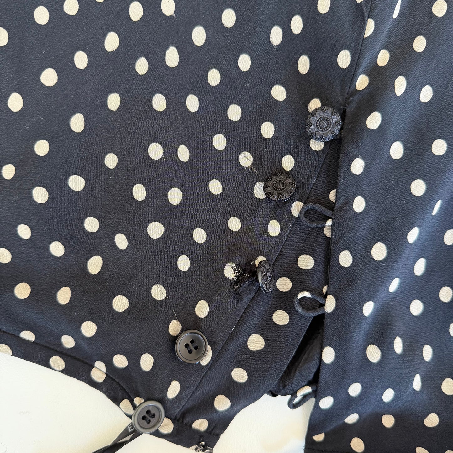 Silk polka dot midi skirt - Size S