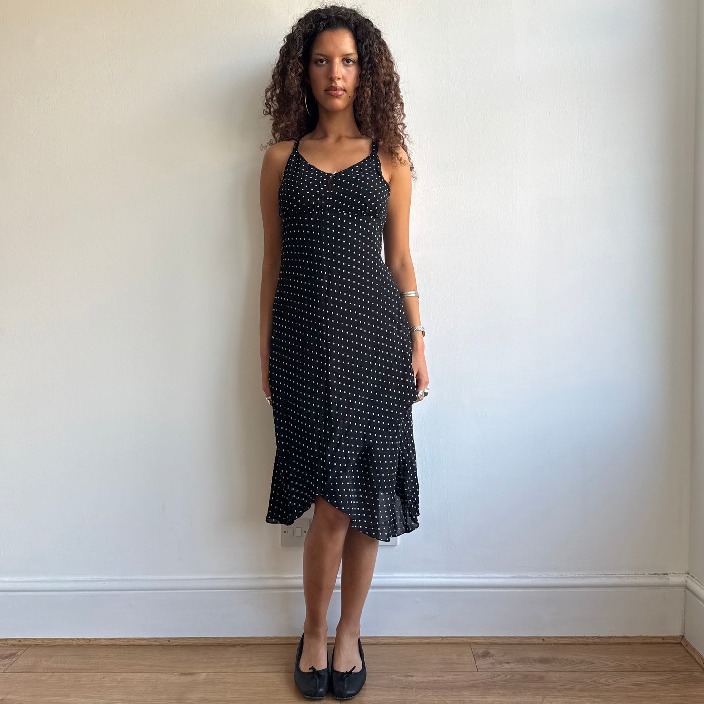 Polka dot keyhole dress - Size S