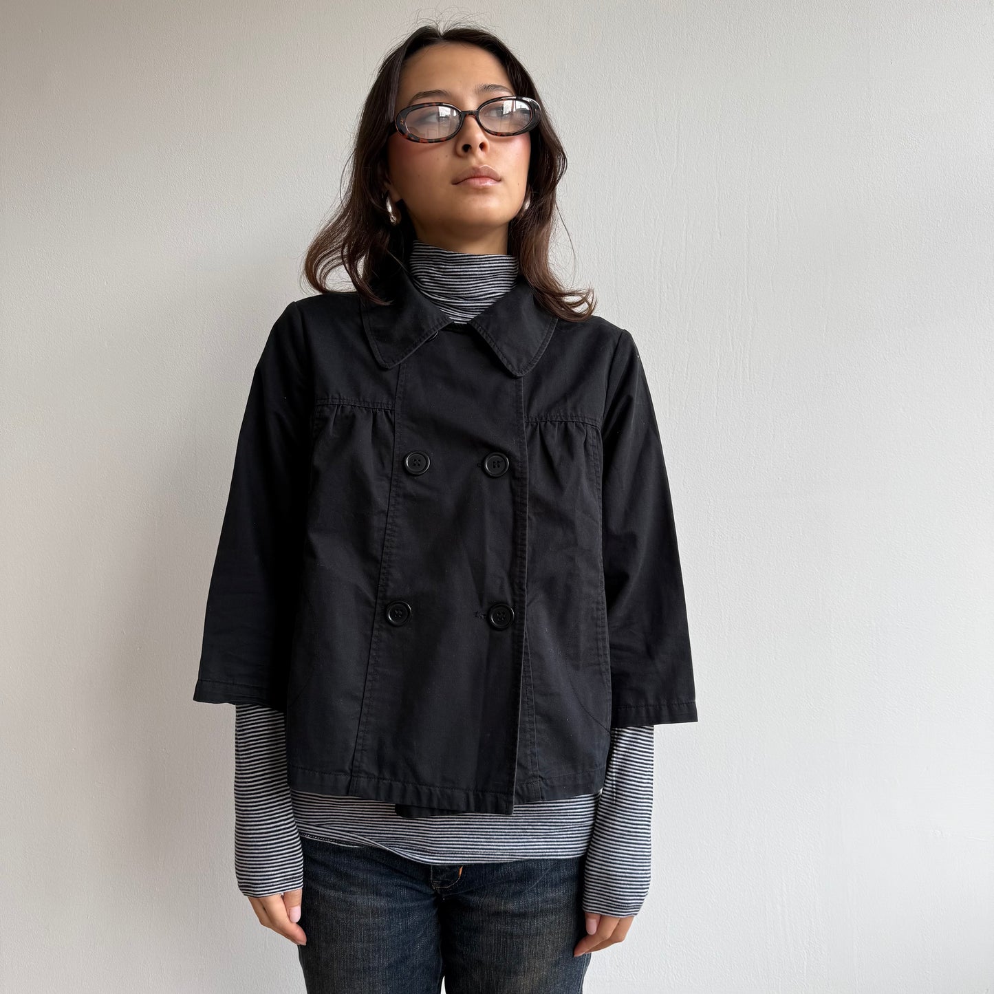 Black peacoat - Size S