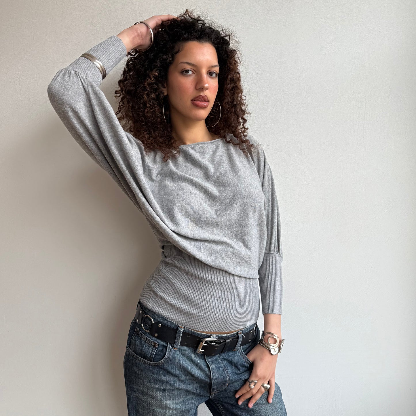 Grey slouchy knit - Size M